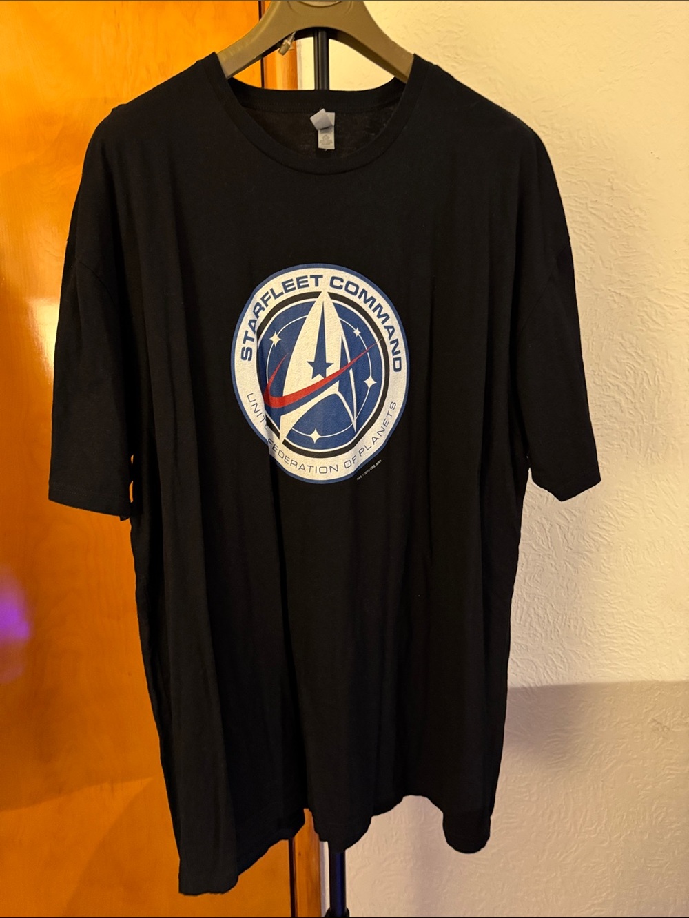 Next Level Apparel Black Starfleet Command Graphic Tee